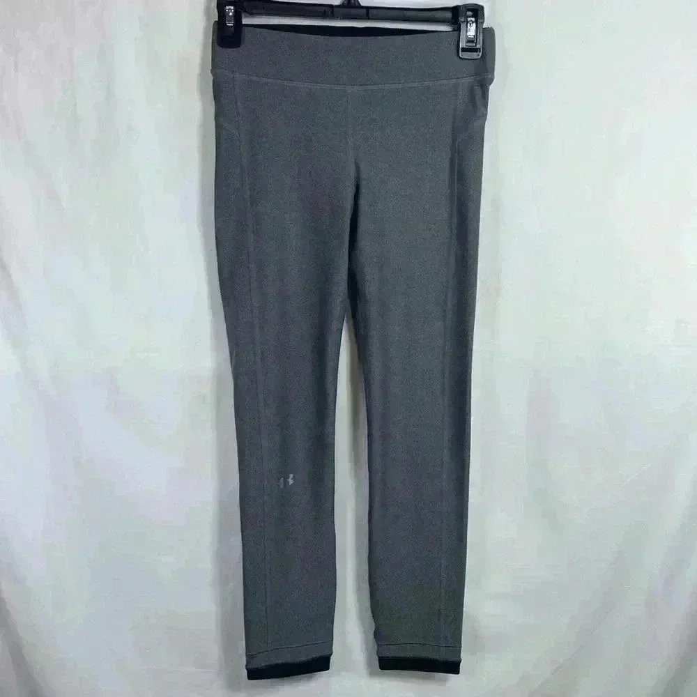 Under Armour Gray Heat Gray Compression Leggings, Size Small. NWOT